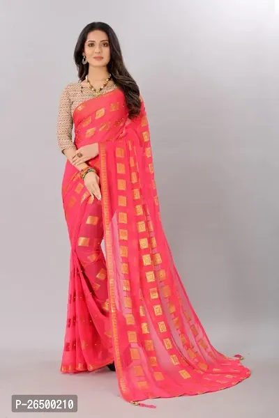 Classic Chiffon Saree with Blouse piece for Women