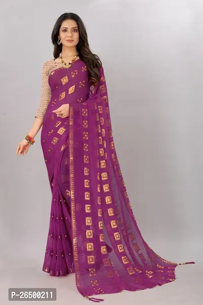 Classic Chiffon Saree with Blouse piece for Women