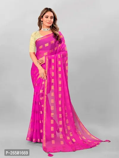 Classic Chiffon Saree with Blouse piece for Women