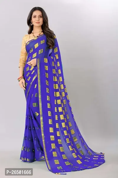 Classic Chiffon Saree with Blouse piece for Women