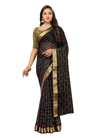 Attractive Chiffon Saree with Blouse piece 