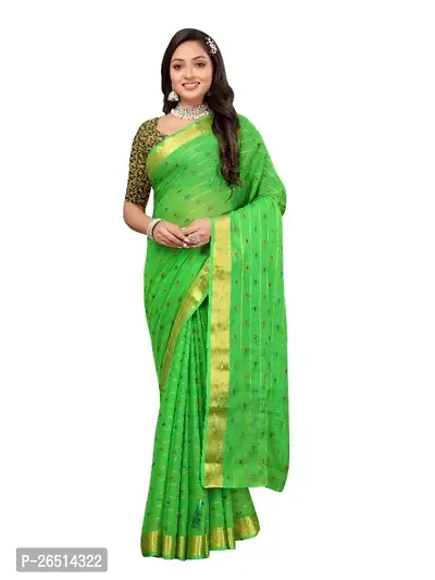 Aardiva Wovens Bollywood Chiffon Saree With Unstitched Blouse Piece