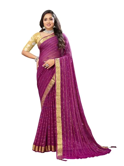 Alluring Chiffon Saree with Blouse piece