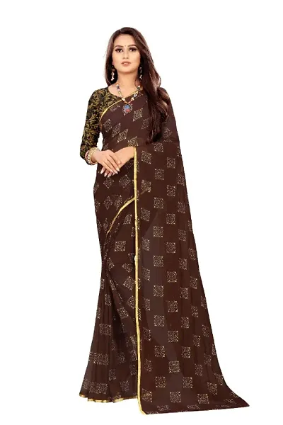 Best Selling Chiffon Saree with Blouse piece 