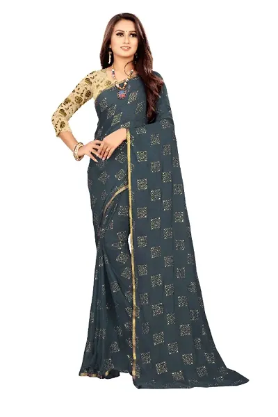 Fancy Chiffon Saree with Blouse Piece