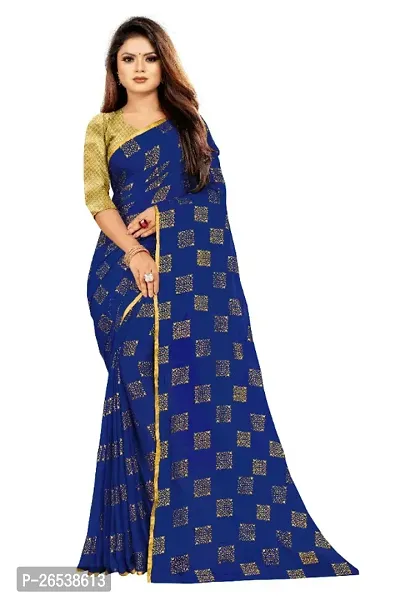 Fancy Chiffon Saree with Blouse Piece