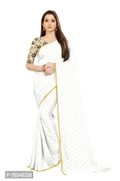 Tokyo Trade Womens Printed Bollywood Chiffon Saree With Unstitched Blouse Piece