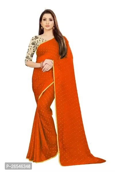 Tokyo Trade Womens Printed Bollywood Chiffon Saree With Unstitched Blouse Piece