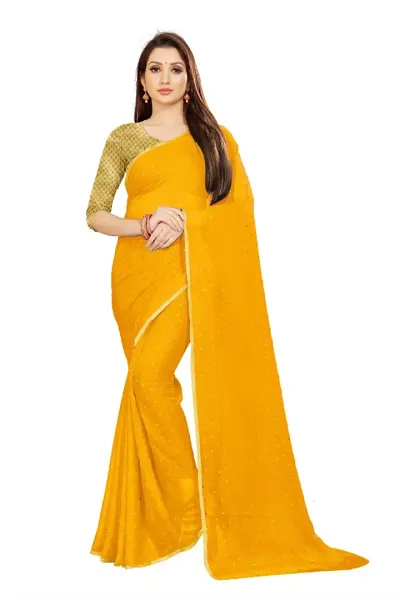 Must Have Chiffon Saree with Blouse piece 