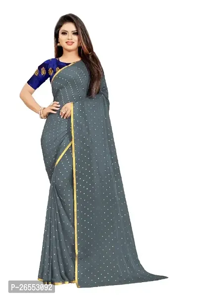 Tokyo Trade Womens Printed Bollywood Chiffon Saree With Unstitched Blouse Piece