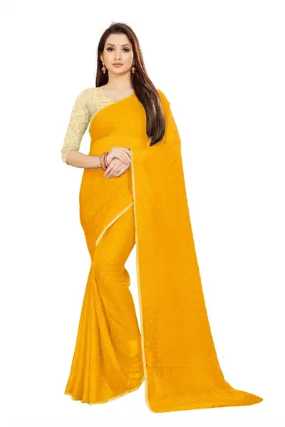 New In Chiffon Saree with Blouse piece