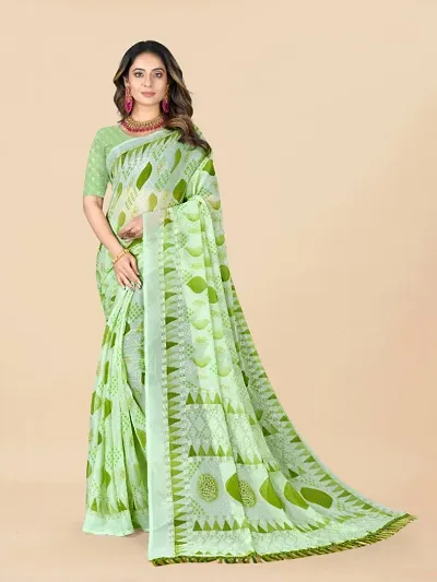 Must Have Chiffon Saree with Blouse piece