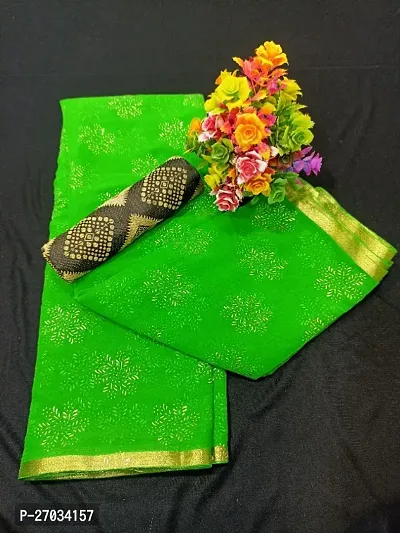 Fancy Chiffon Saree with Blouse Piece for Women