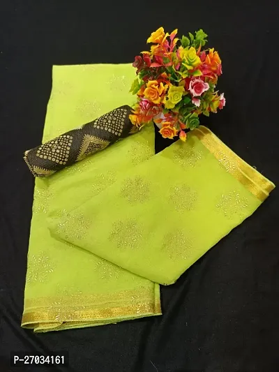 Fancy Chiffon Saree with Blouse Piece for Women