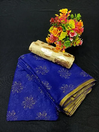 Elegant Chiffon Saree with Blouse piece 