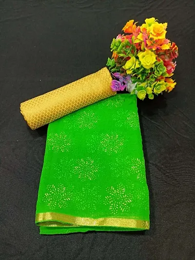 Classic Chiffon Saree with Blouse piece