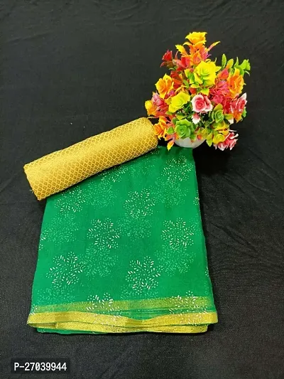 Fancy Chiffon Saree with Blouse Piece for Women