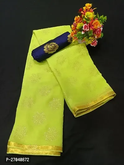 Fancy Chiffon Saree with Blouse Piece for Women