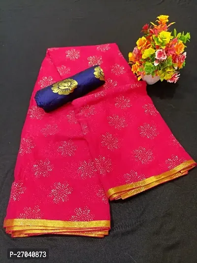 Fancy Chiffon Saree with Blouse Piece for Women