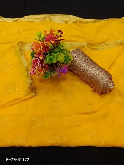 Beautiful Chiffon Saree with Blouse piece