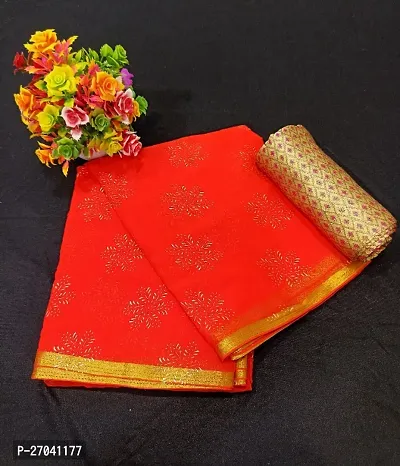 Beautiful Chiffon Saree with Blouse piece