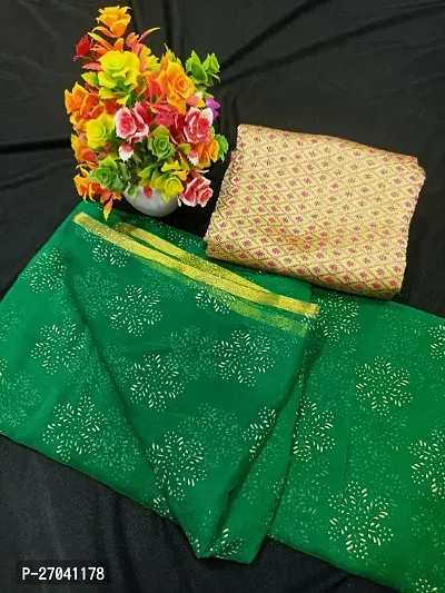 Beautiful Chiffon Saree with Blouse piece