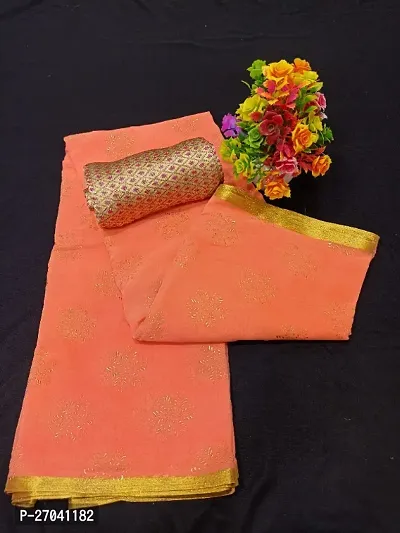 Beautiful Chiffon Saree with Blouse piece