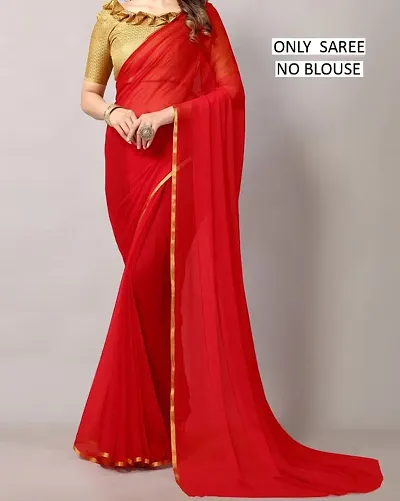 Fancy Chiffon Saree with Blouse Piece