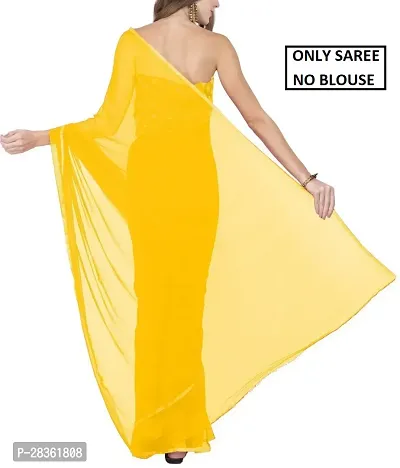 Elegant Yellow Party Wear Zari Border Chiffon Saree without Blouse-thumb3