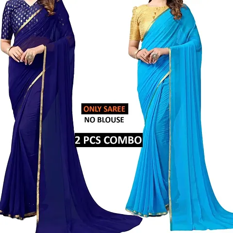 Must Have Chiffon Saree without Blouse piece 