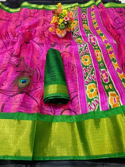 Best Selling Cotton Silk Saree with Blouse piece 