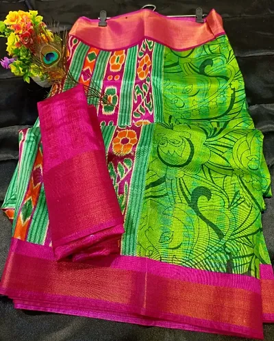 Best Selling Cotton Silk Saree with Blouse piece 