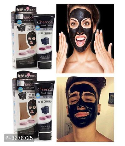 Charcoal Face Mask Anti Blackhead For Men  Women Pack Of 2 (130G Each)