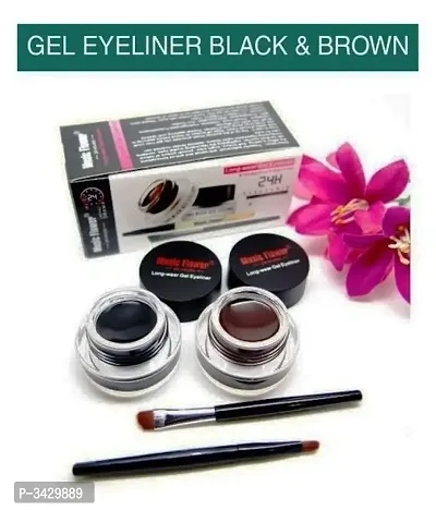 Music Flower Gel Eyeliner Black  Brown 6 Gm
