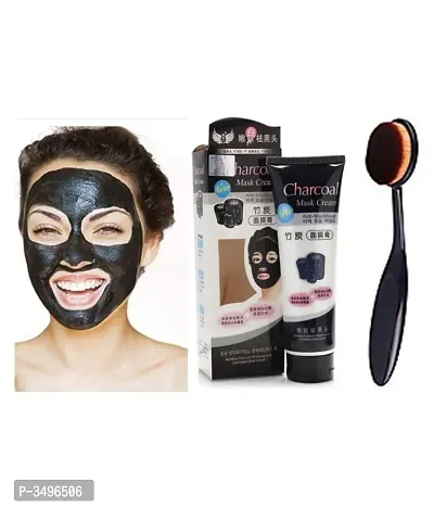 Bamboo Charcoal Anti Blackhead Face Mask 130 G  Foundation Brush