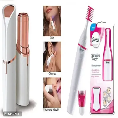 Combo Of Sweet Sensitive Precision Beauty Styler Hair Removal Bikini Trimmer For Women  Painless Face Hair Remover Machine For Upper Lip-thumb0