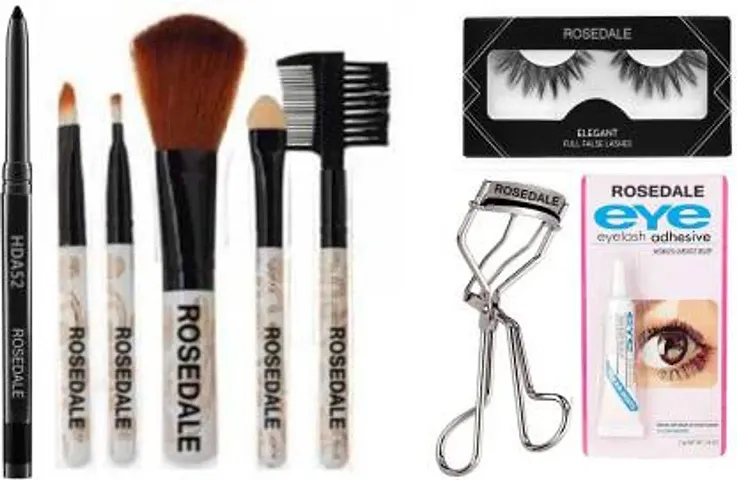 Trendy Makeup Brush Kit With Makeup Essentials Combo