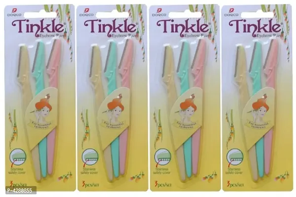 Tinkle Eyebrow Shaper Razor 12 Pieces Pack Of 4-thumb0