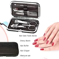 7 in 1 Professional Manicure Pedicure Kit With 6 in 1 Makeup Sponge Puff Set-thumb3