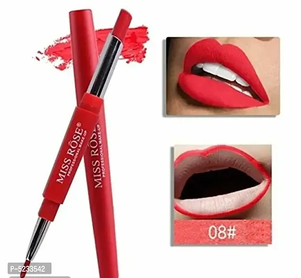 Miss Rose  Professional makeup 2 in 1 Liner Lipstick (Red)-thumb0