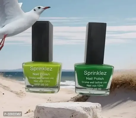 NAIL POLISH UNIQUE COLLECTION Light Green olive Pack of 2