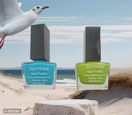 NAIL POLISH UNIQUE COLLECTION Green Blue Pack of 2