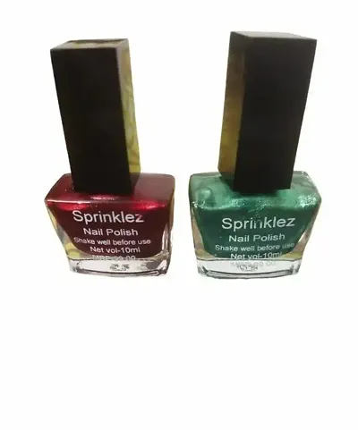 NAIL POLISH UNIQUE COLLECTION Maroon Green Pack of 2