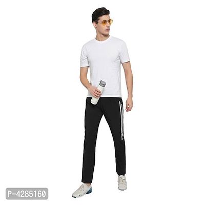 Only Black Men's Regular Fit Trackpants-thumb2