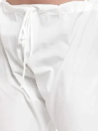AKS Creations Men's White Cotton Churidar/Pyjama for Kurta-thumb1