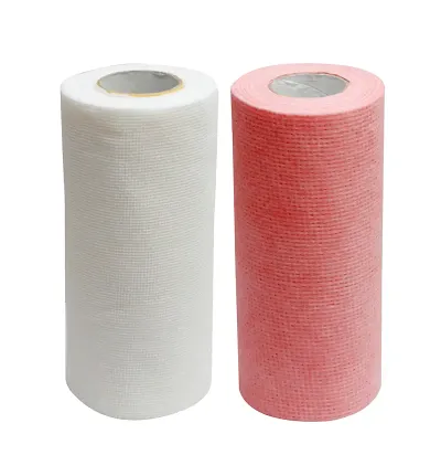 Kitchen Towel Roll Washable  Reusable Pack of 2 ( White  Pink )