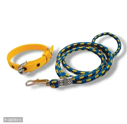 Neck Collar 1 Inch Belt and Rope Leash for Dog-thumb0