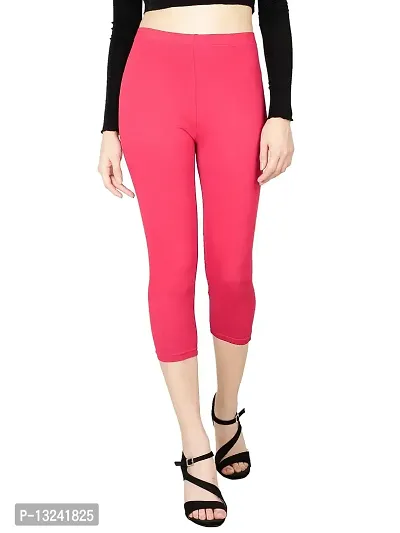 Feather Feel Women's Magenta Pink Capri Legging