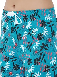 Stunning Blue Cotton Printed Lounge Shorts For Women-thumb3