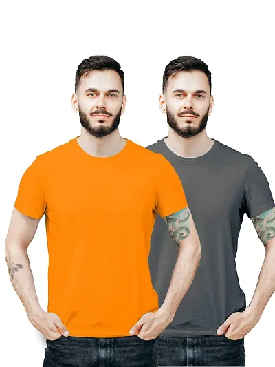 OZIO Men's Sports Round Neck T Shirt-Combo Pack of 2